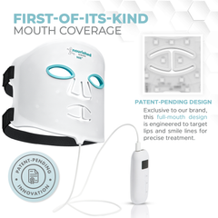 Nourished Bodynskin LED Light Therapy Face Mask - 2 Modes with Near-Infrared, Full-Mouth Coverage